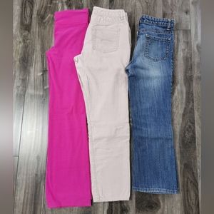 Girls Size 10 2 Pants & 1 Bootcut Pants